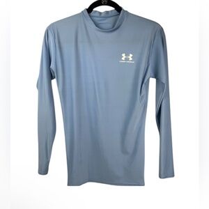 Under Armour Men's Light Blue Long Sleeve Compression Base Layer T-Shirt Large